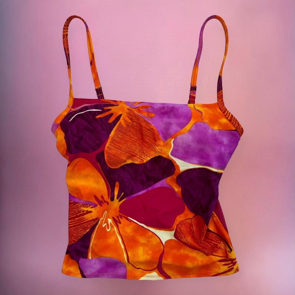 Vintage 2000s Y2K Victorias Secret adorable multicolor floral swim top0 - Picture 5 of 8